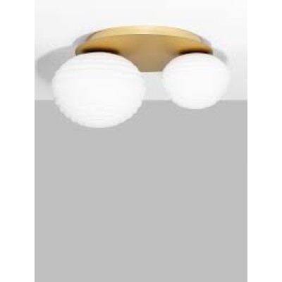 9028847 АЛЛЕН ПЛАФОНСКА СВЕТИЛКА 1ЏЕ14,1ЏЕ27 230Њ ЗЛАТНО СО ОПАЛНО СТАКЛО НОВА ЛУЧЕ